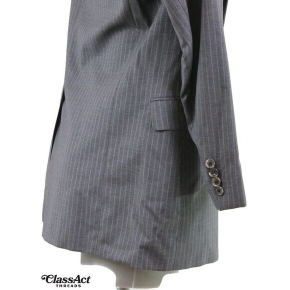 HUGO BOSS mens Solid Charcoal Gray Wool Sport Coat Suit Jacket Blazer 42L - Picture 3 of 7